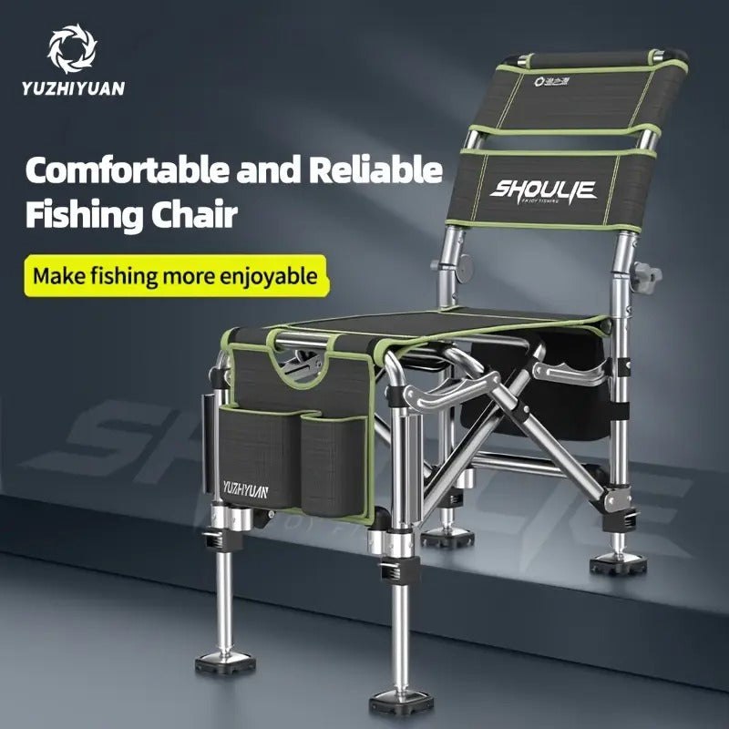 Fishing Chair Adjustable Legs Backrest Foldable Design Outdoor > Fishing - Tophatter Daily Deals