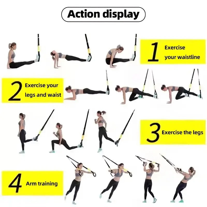 Hanging Training Straps Resistance Set Accessories > Resistance Bands - Tophatter Daily Deals
