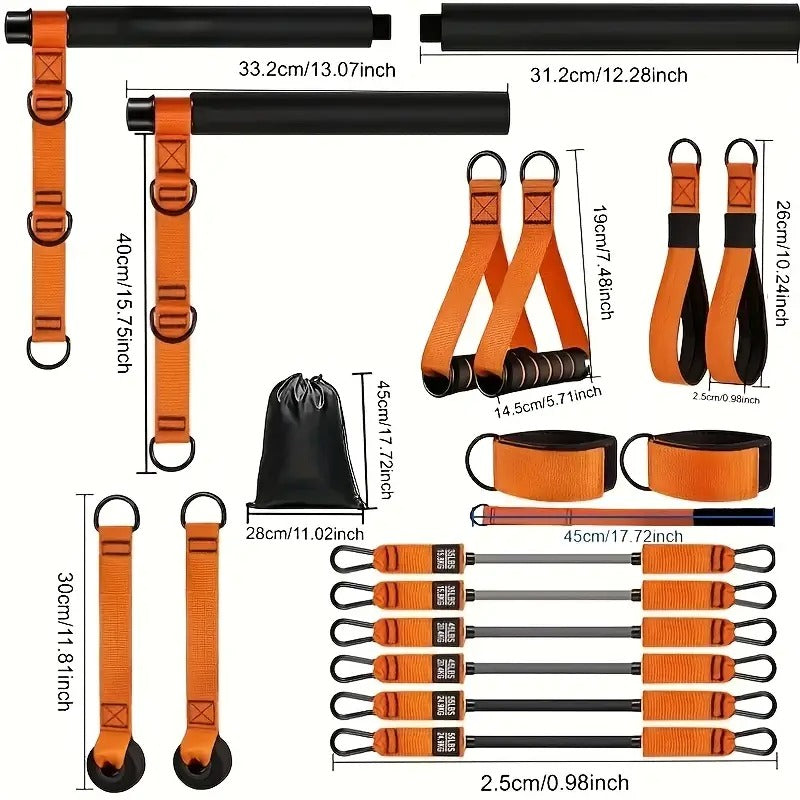 Men’s Pilates Bar with Resistance Bands Accessories > Resistance Bands - Tophatter Daily Deals