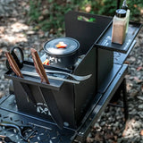 Outdoor Camping Portable Foldable Stove Wind Deflector Camp Cooking - Tophatter Daily Deals