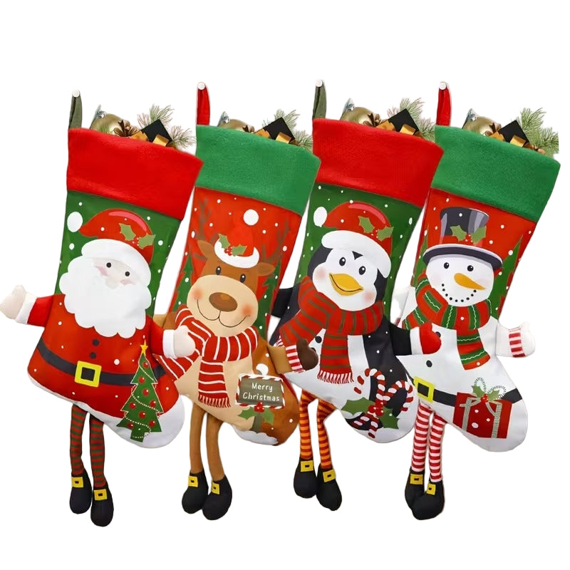 Christmas Stocking Set Holiday Decorations (4pcs) Christmas - Tophatter Daily Deals