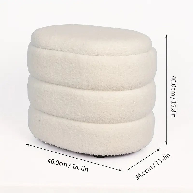 Storage Stool Mushroom Shape with Plush Seat Folding Chairs & Stools - Tophatter Daily Deals
