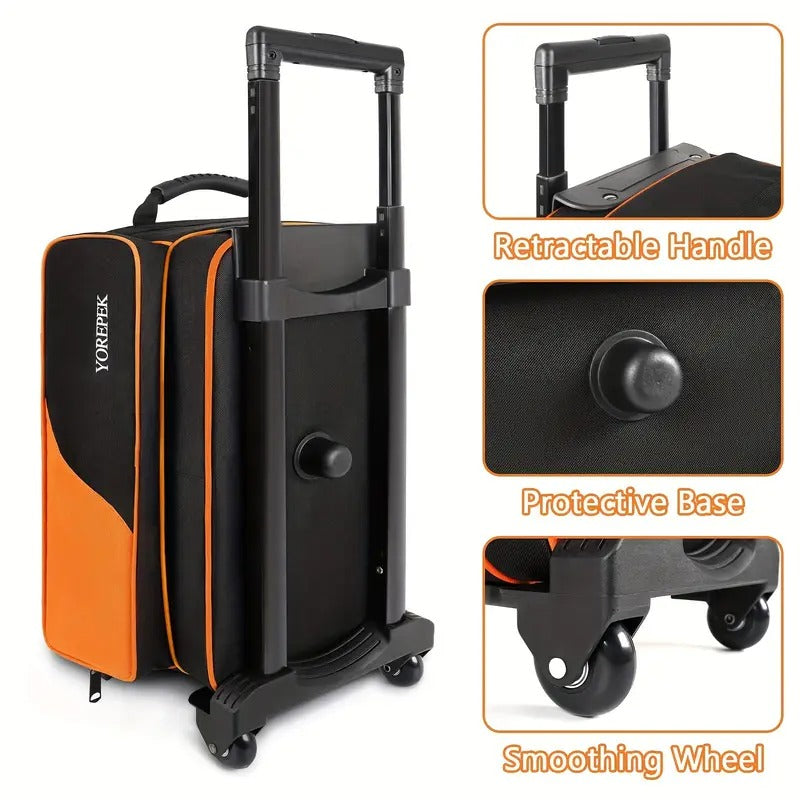 Bowling Ball Carrier 2-Ball with Divider & Cup Holder Sport Equipments - Tophatter Daily Deals