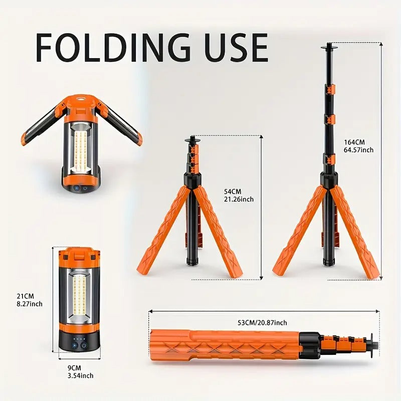 Rechargeable Work Light with Stand Portable Camping Lamp Auto Accessories > Lights - Tophatter Daily Deals