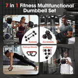 7-in-1 Adjustable Dumbbell and Barbell Weight Set Sports & Fitness > Exercise, Gym & Fitness > Free Weights - Tophatter Daily Deals