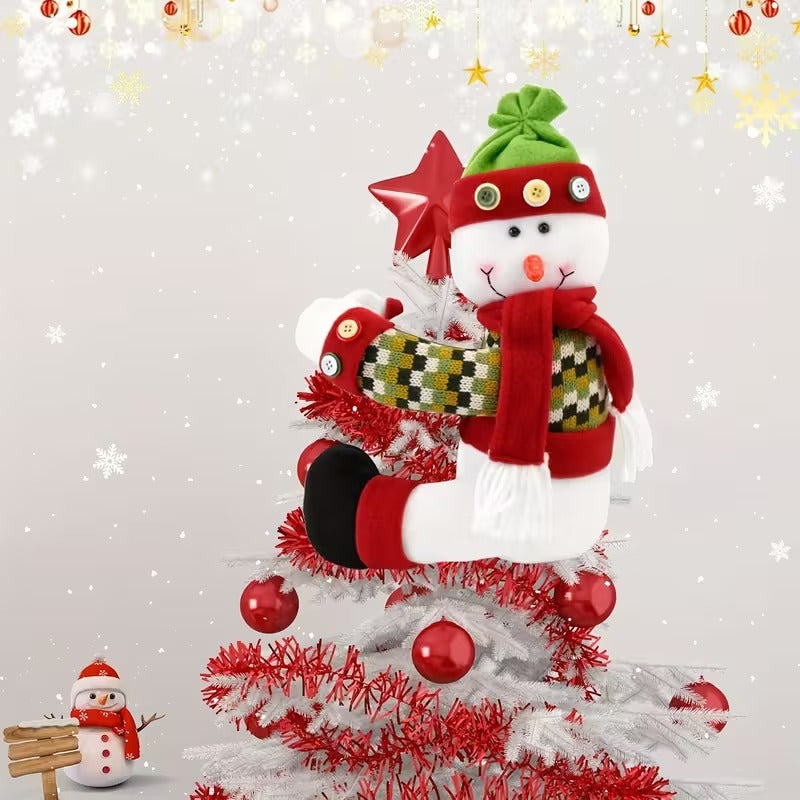 Snowman Christmas Tree Topper Holiday Decor Christmas - Tophatter Daily Deals