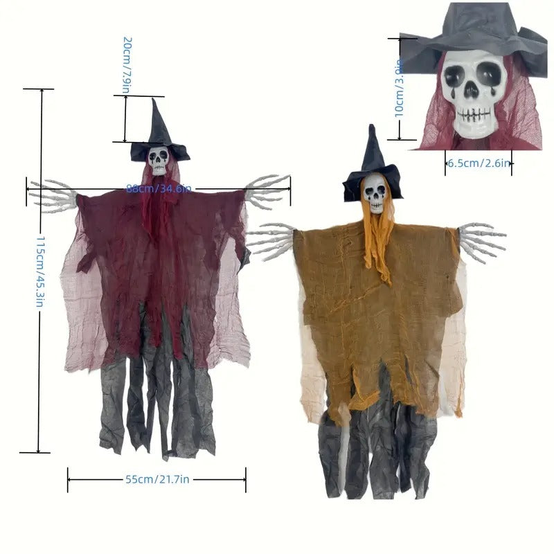 Halloween Skeleton Grim Reaper Hanging Decorations (2pcs) Halloween - Tophatter Daily Deals