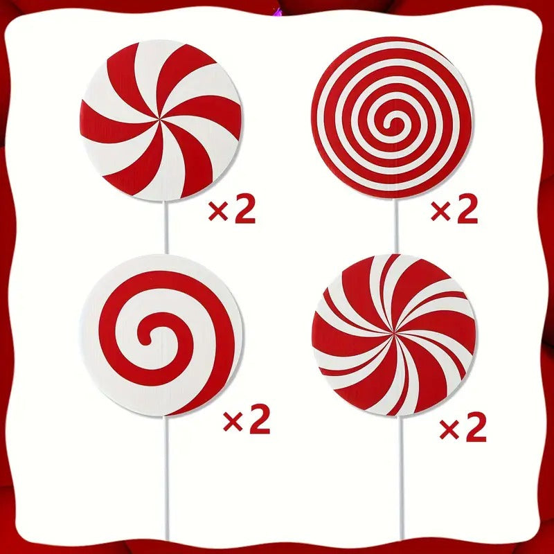 Candy Cane Swirls Christmas Tree Topper & Ornament Set Christmas - Tophatter Daily Deals