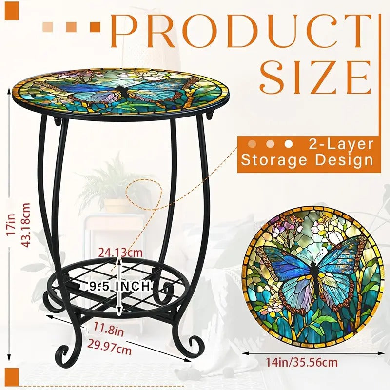 Metal Side Table Mosaic Dining Tables - Tophatter Daily Deals