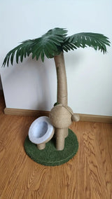 Coconut Tree Cat Scratching Post with Ball Toy Cat Furniture - Tophatter Daily Deals