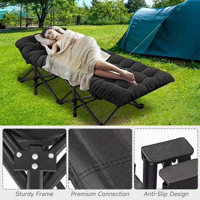 Foldable Outdoor Daybed with Mattress Outdoor Recreation > Camping > Camp Furniture - Tophatter Daily Deals