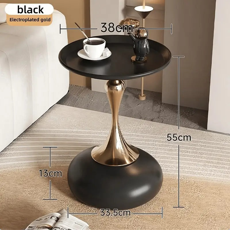 Round Side Table for Living Spaces (Black) End Tables - Tophatter Daily Deals