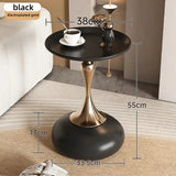 Round Side Table for Living Spaces (Black) End Tables - Tophatter Daily Deals