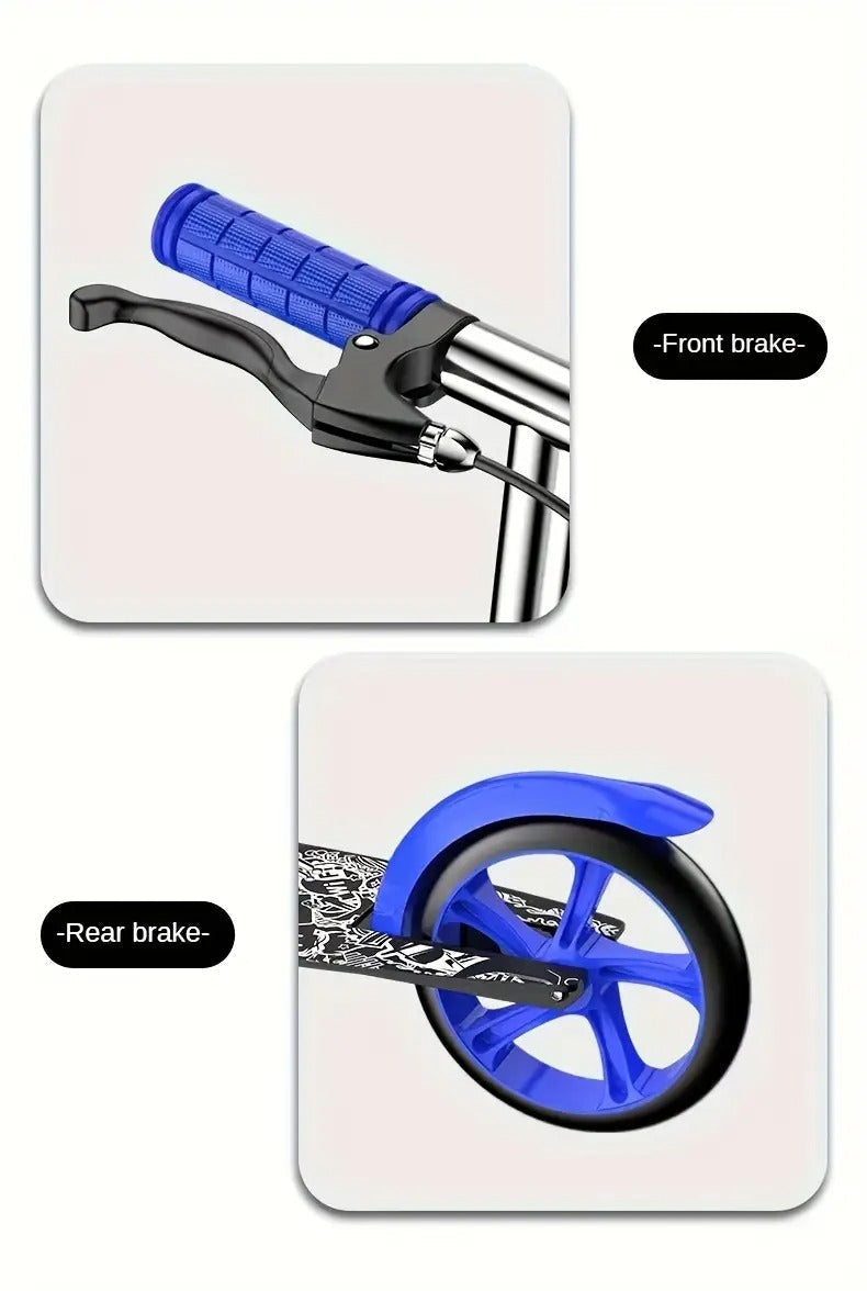 Adult Foldable Kick Scooter with Hand Brake Riding Scooters - Tophatter Daily Deals