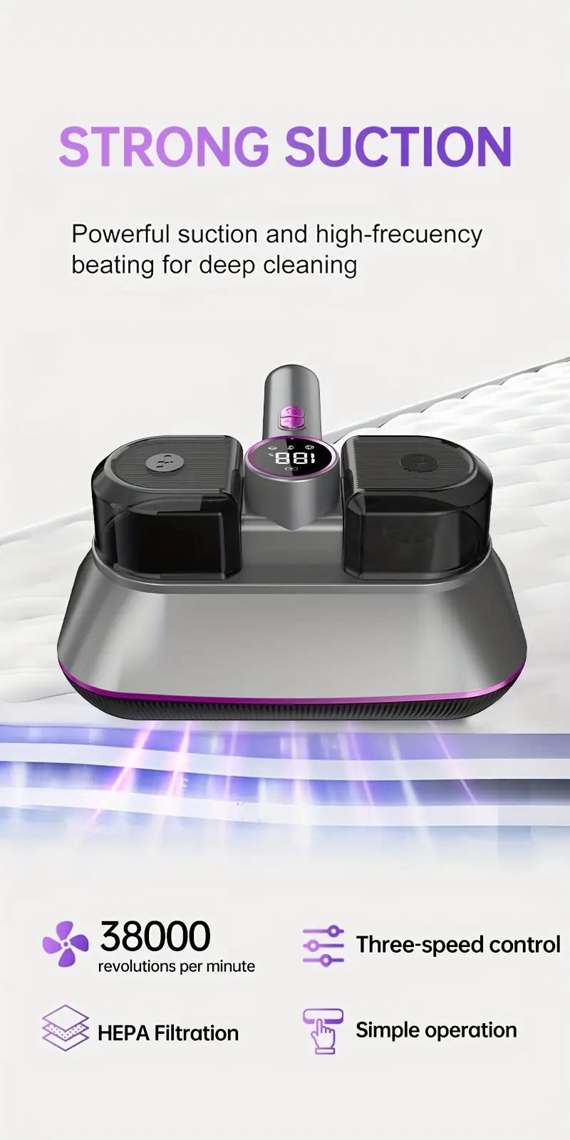 Wireless Dual-Cup Vacuum Cleaner with LED Display Vacuum & Floorcare > Vacuum - Tophatter Daily Deals