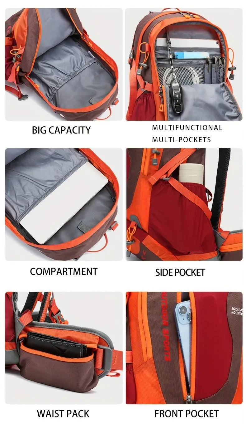 Royal Mountain Nylon Backpack with Rain Cover Backpacks - Tophatter Daily Deals