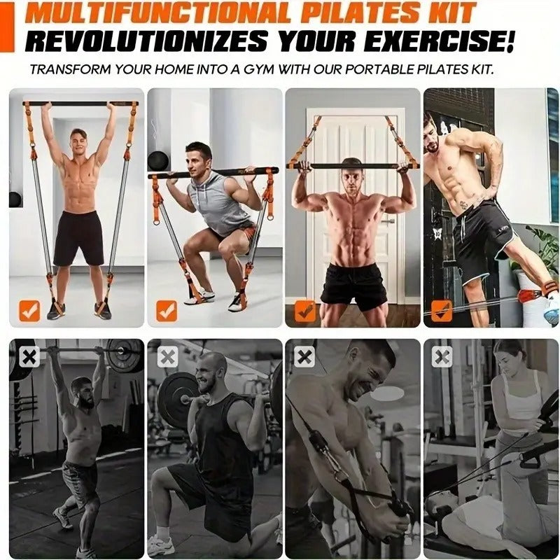 Men’s Pilates Bar with Resistance Bands Accessories > Resistance Bands - Tophatter Daily Deals