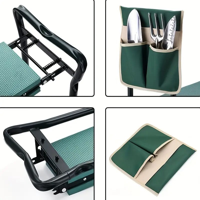Foldable Garden Kneeler with Tool Bags (3pcs) Gardening Accessories - Tophatter Daily Deals