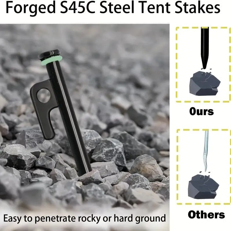 Camping Hammer with 12 Tent Pegs Kit Camping & Hiking - Tophatter Daily Deals