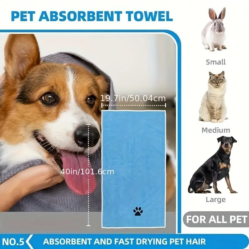 Dog Bath Brush Grooming Kit 6pcs with Gloves & Towel Pet Supplies - Tophatter Daily Deals