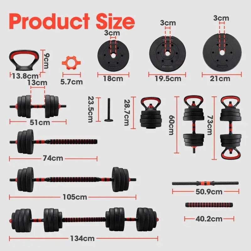 7-in-1 Adjustable Dumbbell and Barbell Weight Set Sports & Fitness > Exercise, Gym & Fitness > Free Weights - Tophatter Daily Deals