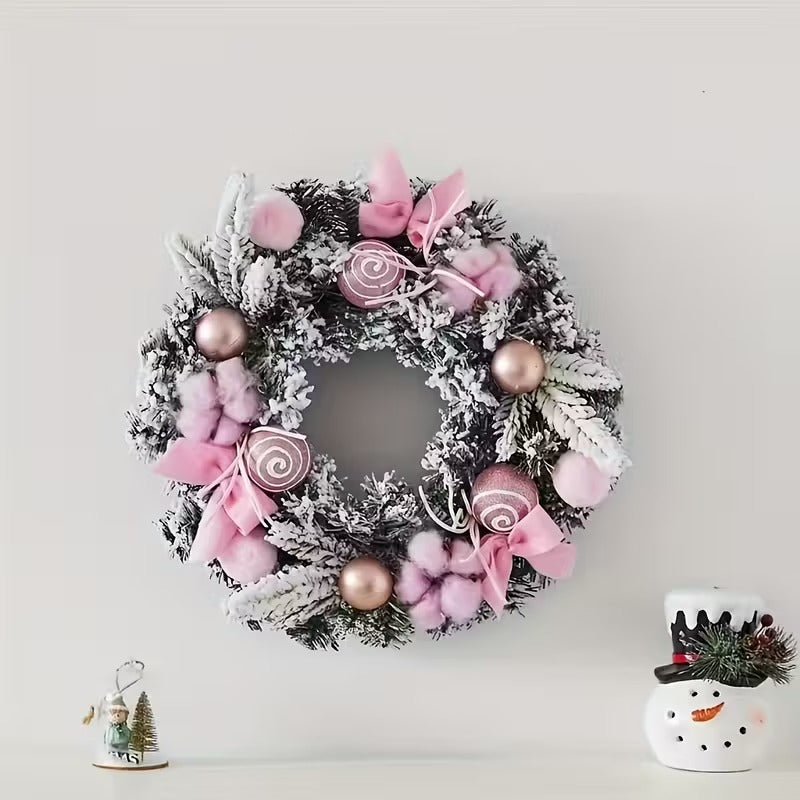 Christmas Snowflake Wreath Holiday Decoration Christmas - Tophatter Daily Deals
