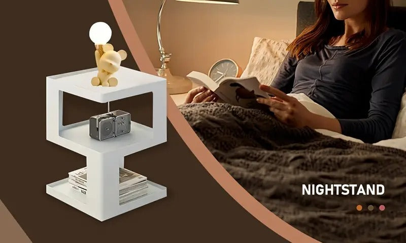 3-Tier Plastic Display Cabinet End & Side Tables - Tophatter Daily Deals