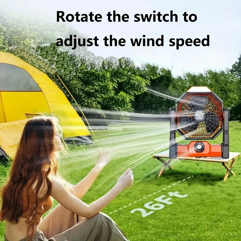 Portable Fan 5-Speed with LED Lighting Appliances > Fans > Portable Fans - Tophatter Daily Deals