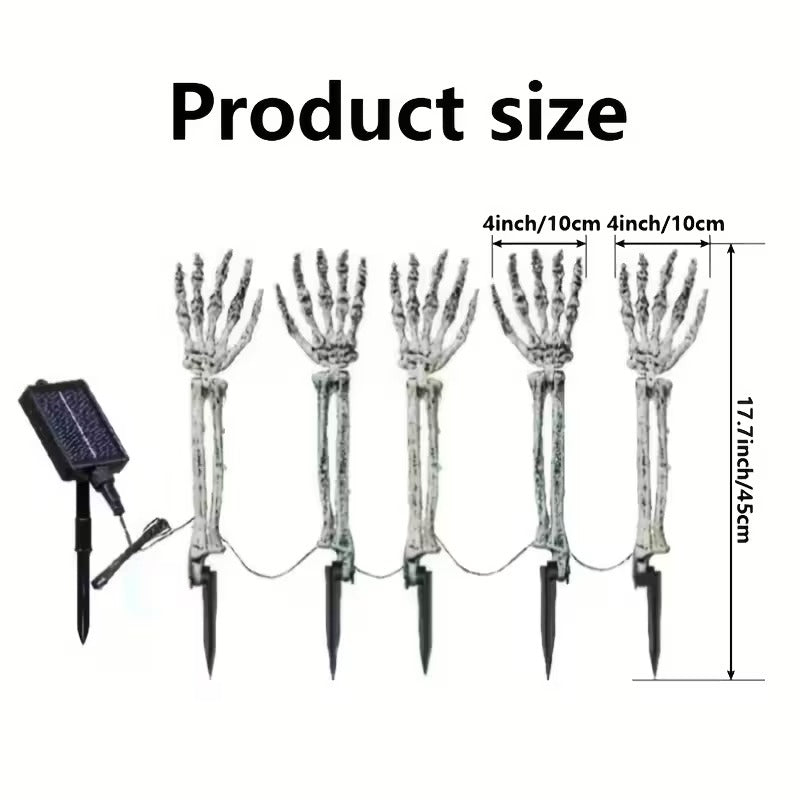 Solar Halloween Ghost Hand Lights Outdoor (5pcs) Halloween - Tophatter Daily Deals