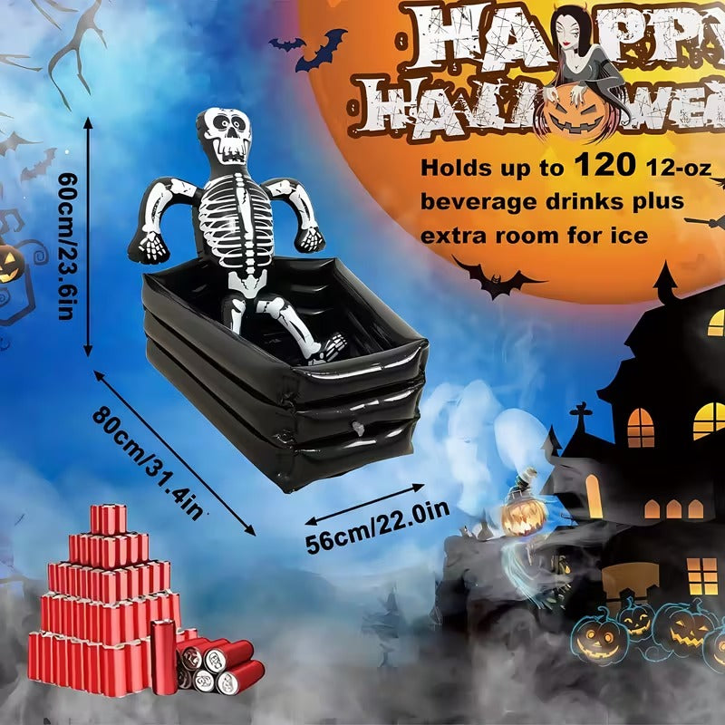 Giant Inflatable Skeleton Ice Bucket Decoration Halloween - Tophatter Daily Deals
