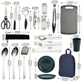 Camping Cooking Set Outdoor Kitchen Utensils (31pcs) Camp Cooking - Tophatter Daily Deals
