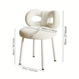 Vanity Stool with Bow Backrest Butterfly Design Chairs - Tophatter Daily Deals
