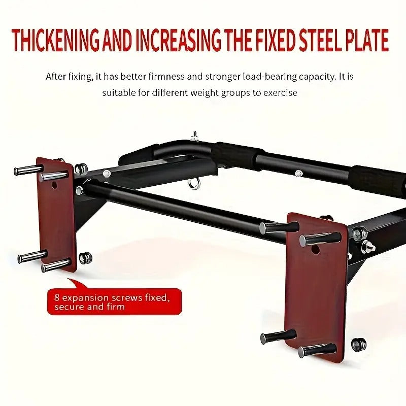 Wall Mounted Pull-Up Bar for Home Fitness Push-Up & Pull-Up Bars - Tophatter Daily Deals