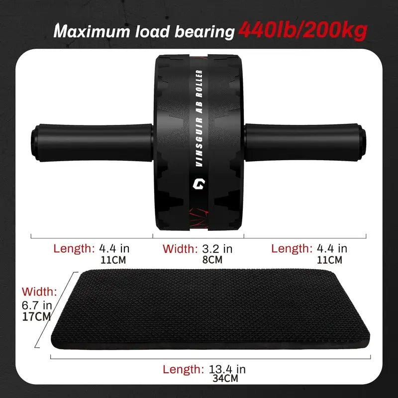 Core Abdominal Wheel Roller with Knee Pad Fitness, Health and Wellbeing > Gym Equipment - Tophatter Daily Deals