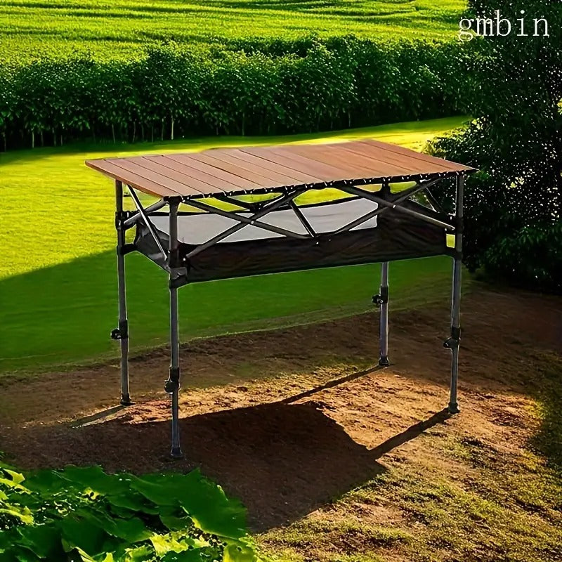 Adjustable Height Folding Camping Table Outdoor Recreation > Camping > Camp Furniture - Tophatter Daily Deals