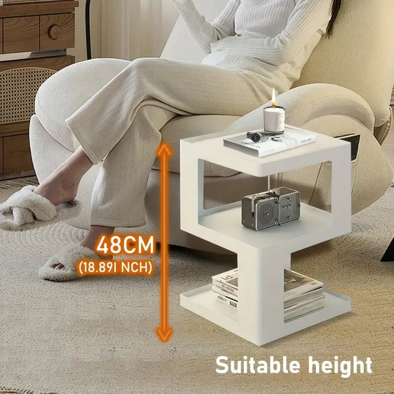 3-Tier Plastic Display Cabinet End & Side Tables - Tophatter Daily Deals