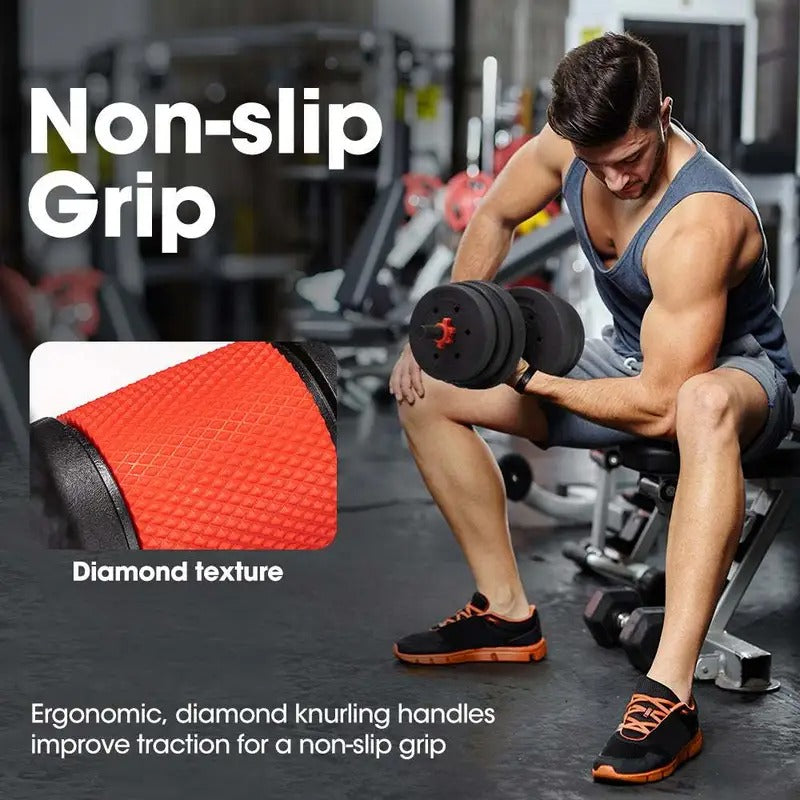 7-in-1 Adjustable Dumbbell and Barbell Weight Set Sports & Fitness > Exercise, Gym & Fitness > Free Weights - Tophatter Daily Deals