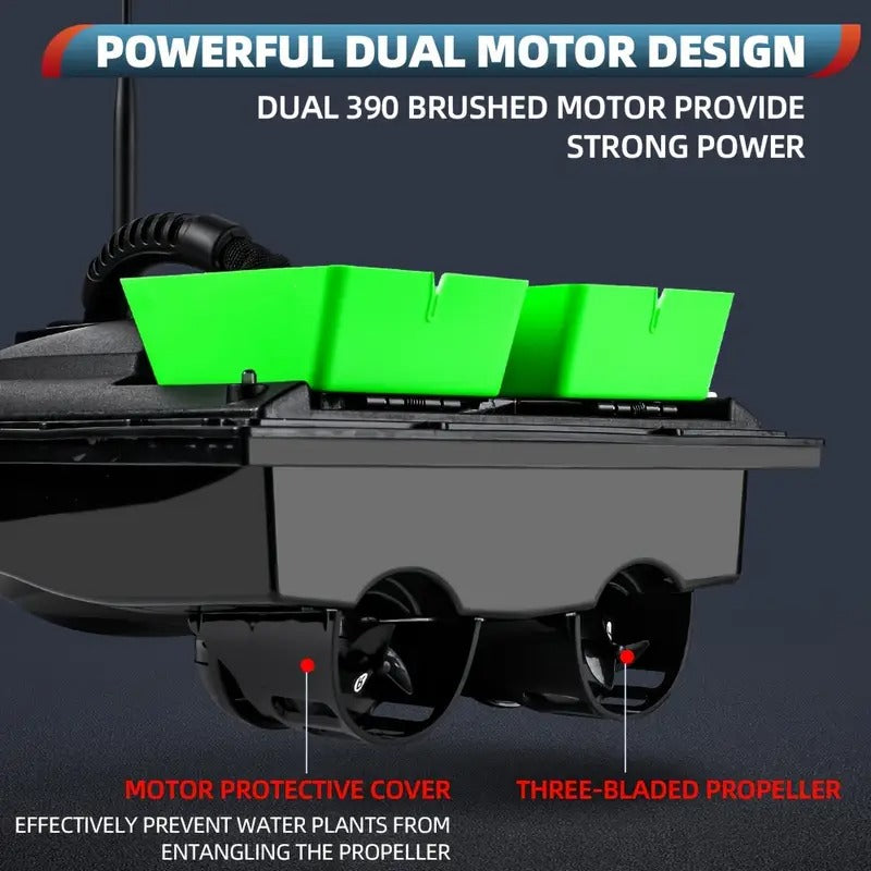 Remote Control Fishing Bait Boat Double Compartment Outdoor > Fishing - Tophatter Daily Deals