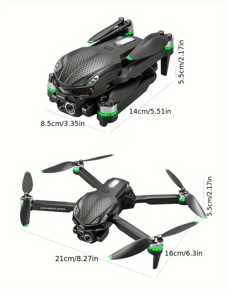 Dual Camera Brushless Remote-Control Drone for Adults Remote Control Toys - Tophatter Daily Deals