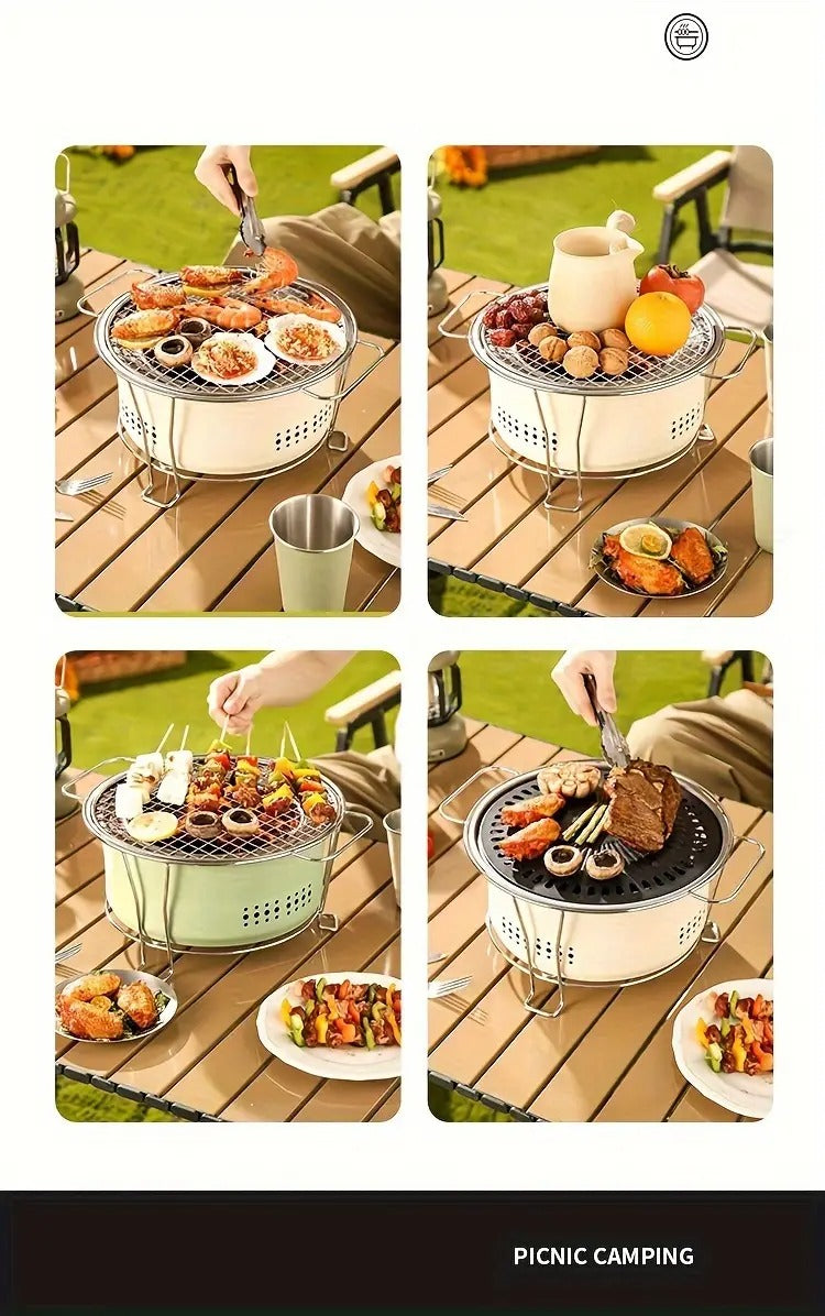 BBQ Grill Portable Tabletop Outdoor Grills - Tophatter Daily Deals