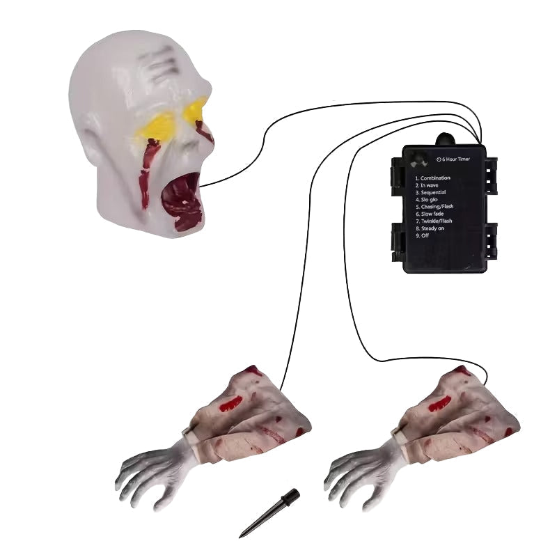 Glowing Zombie Groundbreaker Halloween Decoration Halloween - Tophatter Daily Deals