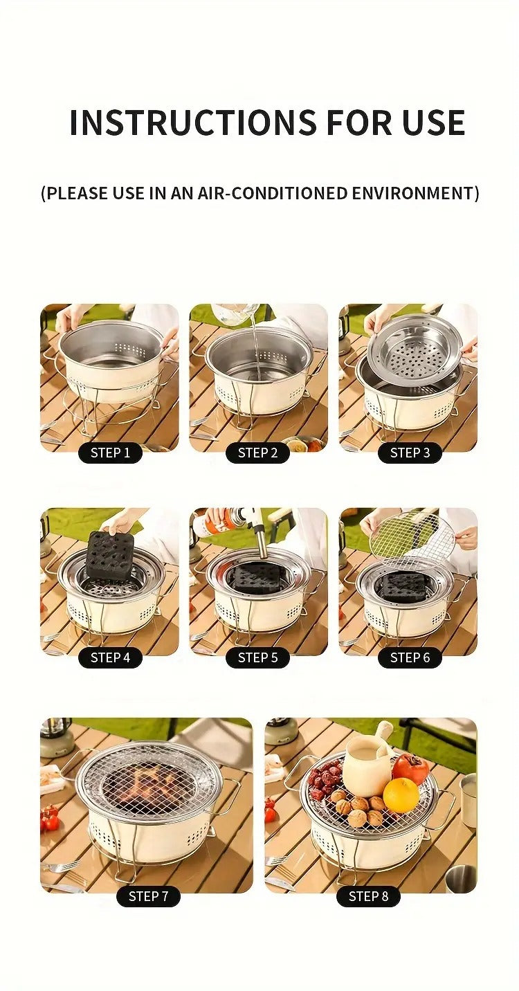 BBQ Grill Portable Tabletop Outdoor Grills - Tophatter Daily Deals