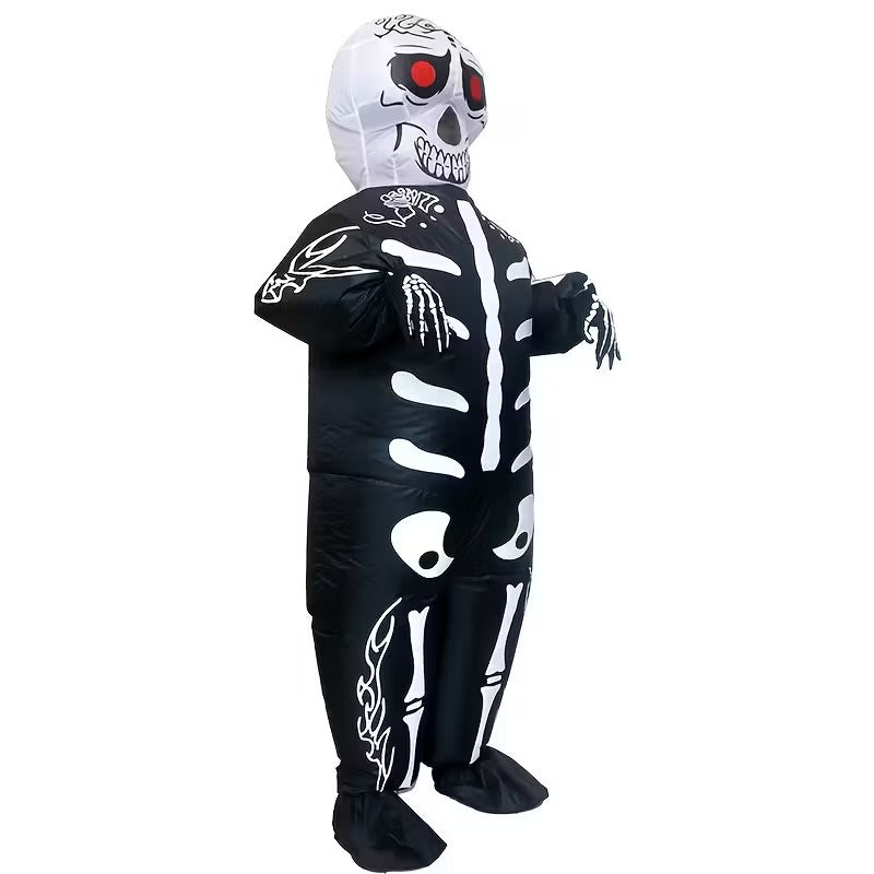 Halloween Skull Ghost Inflatable Costume Adult Halloween - Tophatter Daily Deals