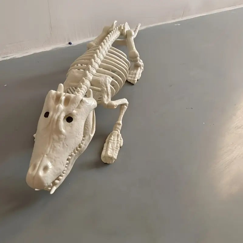 Crocodile Skeleton Halloween Garden Statue Halloween - Tophatter Daily Deals