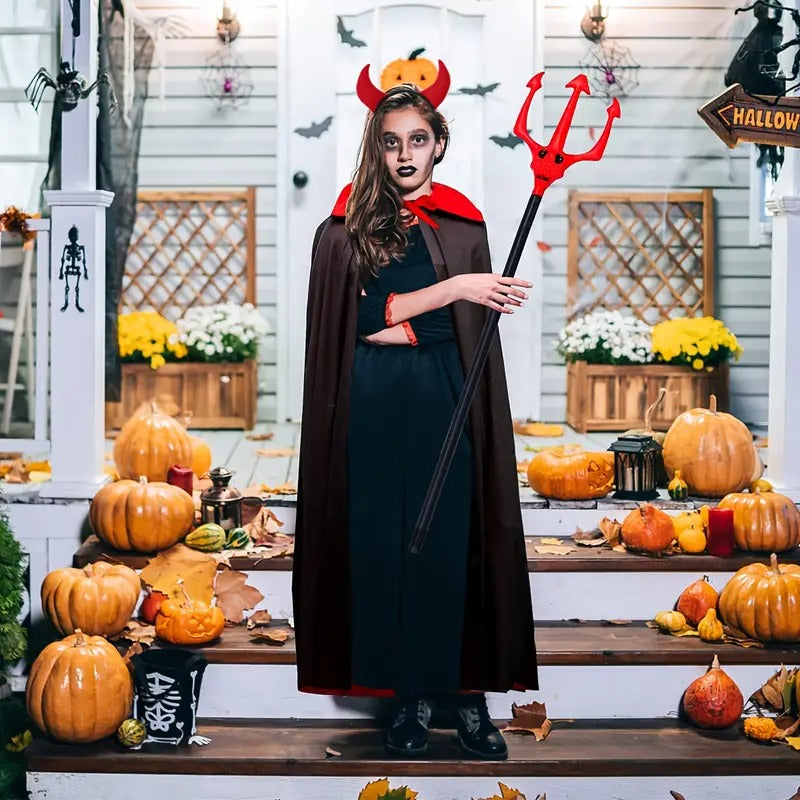 Halloween Devil Cloak Costume Set (3pcs) Halloween - Tophatter Daily Deals