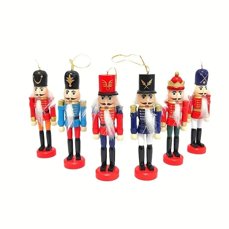 Christmas Nutcracker Ornament Wooden Figures (Set 6-Piece) Christmas - Tophatter Daily Deals