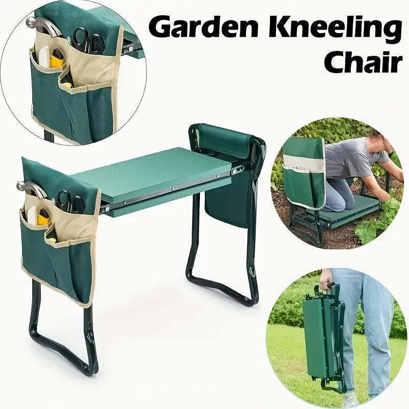 Foldable Garden Kneeler with Tool Bags (3pcs) Gardening Accessories - Tophatter Daily Deals