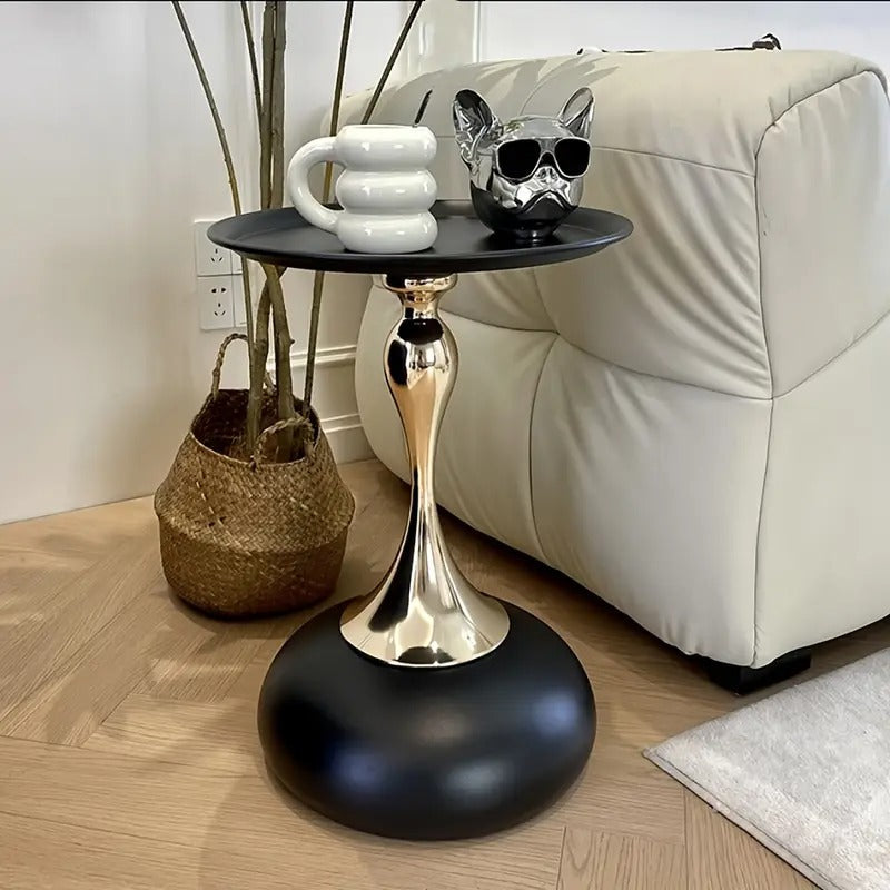 Round Side Table for Living Spaces (Black) End Tables - Tophatter Daily Deals