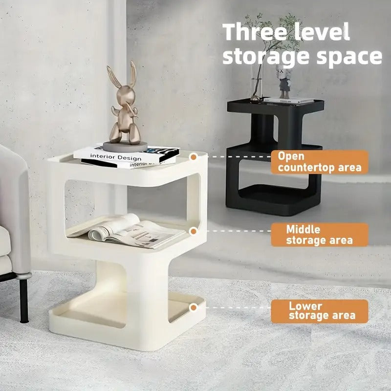 3-Tier Plastic Display Cabinet End & Side Tables - Tophatter Daily Deals