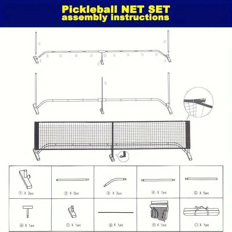 Portable Pickleball Net Set with Paddles Sports & Outdoor - Tophatter Daily Deals
